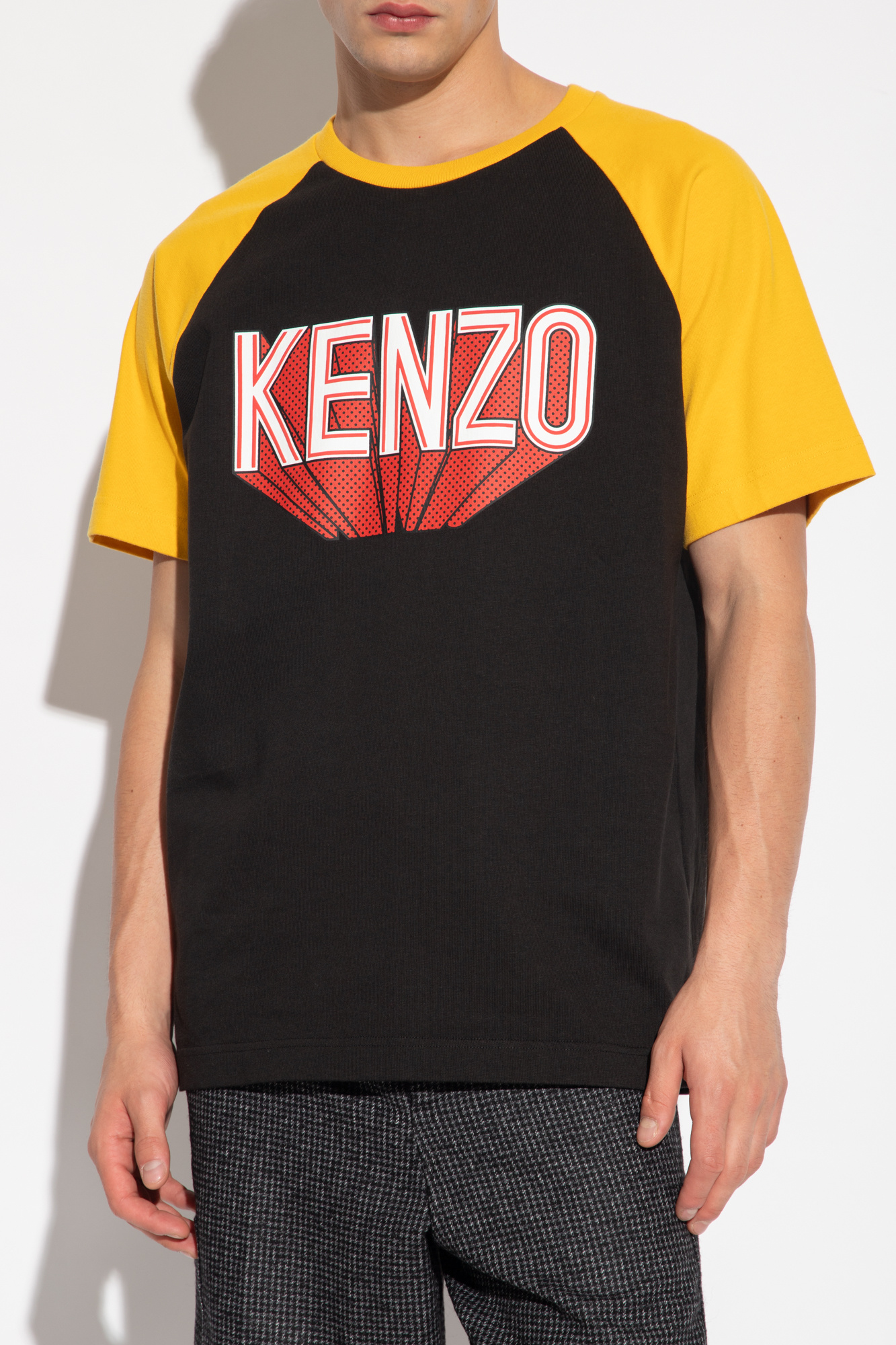 Black and deals yellow kenzo shirt